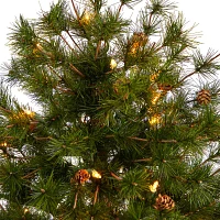 Nearly Natural Colorado Mountain 3 1/2 Foot Pre-Lit Potted Pine Christmas Tree