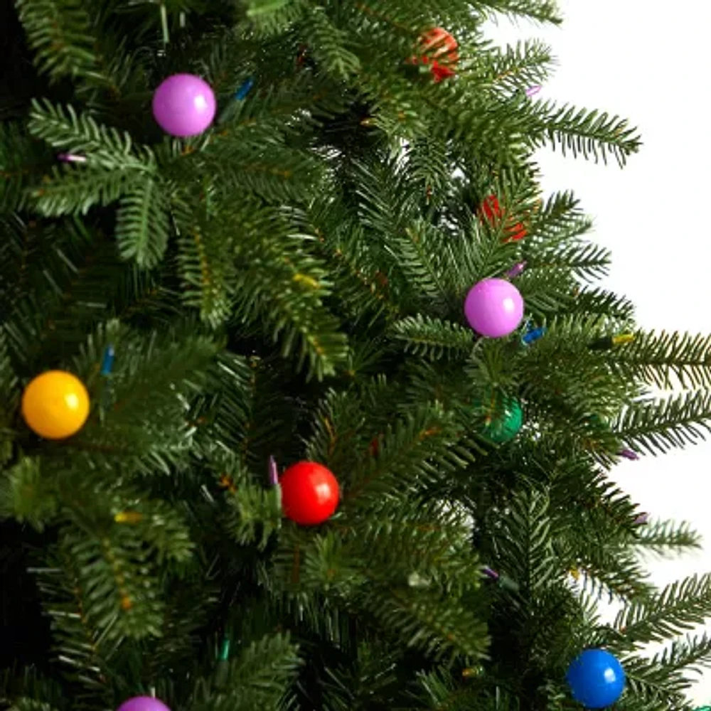 Nearly Natural Fir 9 1/2 Foot Pre-Lit Fir Christmas Tree