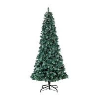 Nearly Natural Frosted Foot Pre-Lit Flocked Pine Christmas Tree