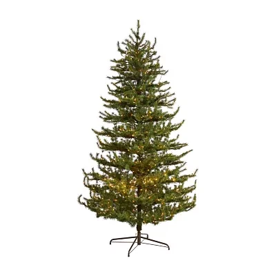 Nearly Natural 9 Foot Pre-Lit Pine Christmas Tree