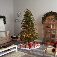 Nearly Natural 9 Foot Pre-Lit Pine Christmas Tree