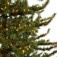 Nearly Natural 9 Foot Pre-Lit Pine Christmas Tree