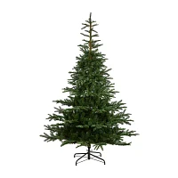 Nearly Natural Layered 8 Foot Pre-Lit Spruce Christmas Tree