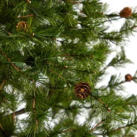 Nearly Natural Mountain 5 1/2 Foot Pre-Lit Potted Pine Christmas Tree