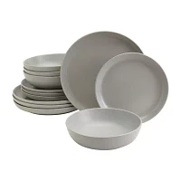 Fieldcrest Legacy Smoke 12-pc. Dinnerware Set