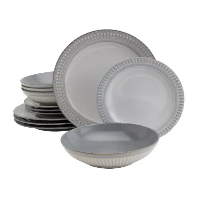 Fieldcrest Cambria 12-pc. Stoneware Dinnerware Set