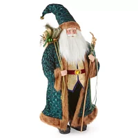 North Pole Trading Co. 36in Peacock Santa Figurine