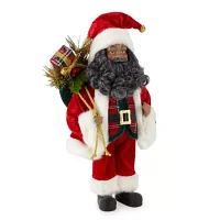 North Pole Trading Co. 12in Classic African American Santa Figurine