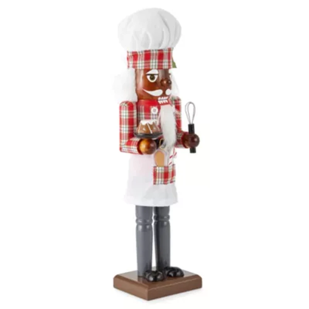 North Pole Trading Co. 14in Baker African American Christmas Nutcracker