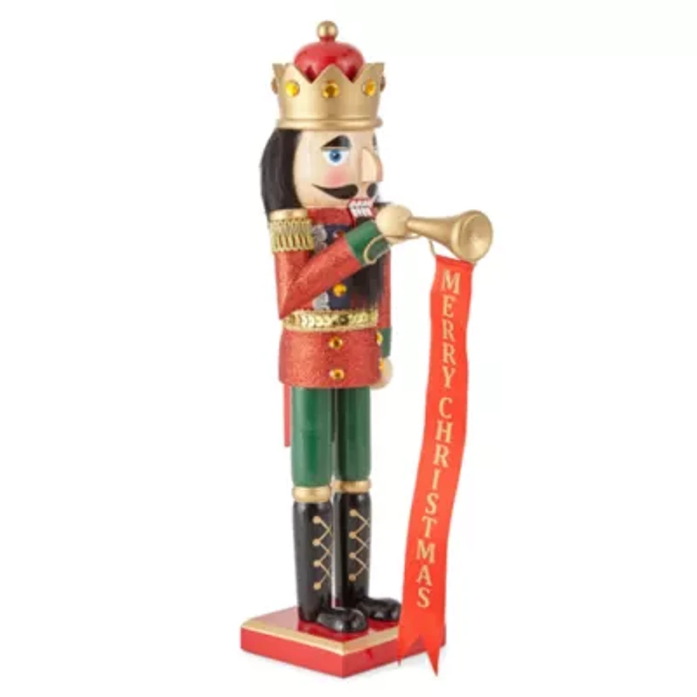 North Pole Trading Co. 14in Traditional Trumpet Christmas Nutcracker