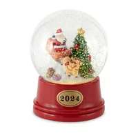 North Pole Trading Co. Santa In Sleigh Snow Globe