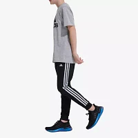 adidas Toddler Boys Mid Rise Tapered Knit Jogger Pant