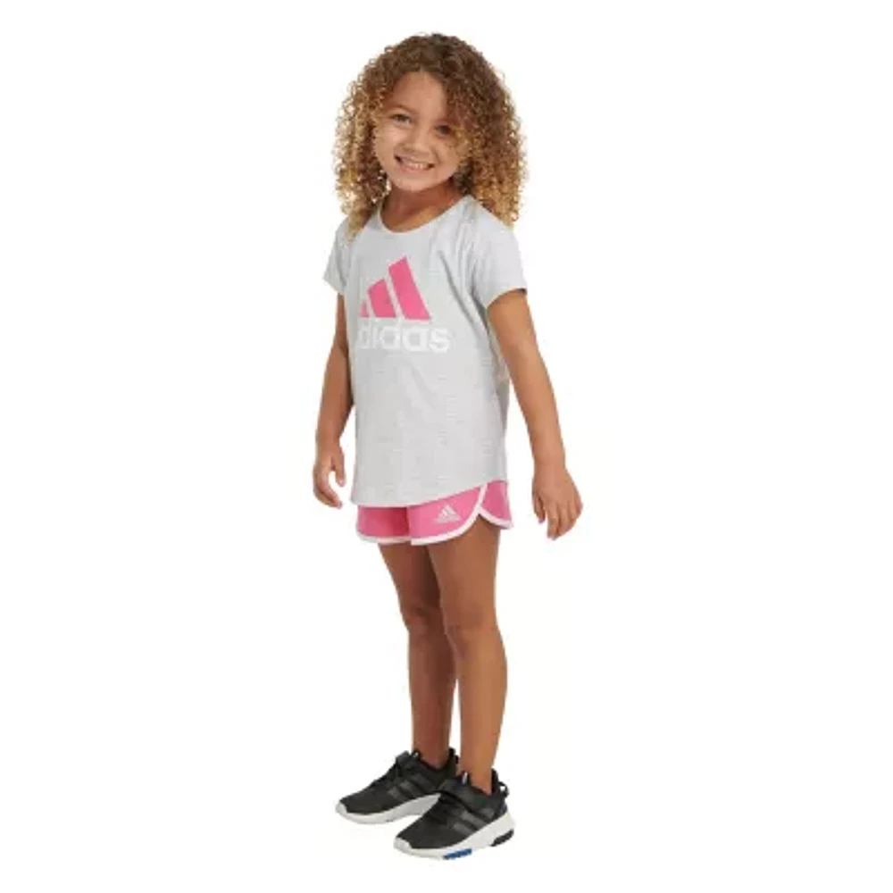 adidas Toddler Girls 2-pc. Short Set