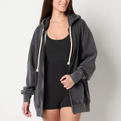 Arizona Juniors Womens Long Sleeve Zipper Hoodie