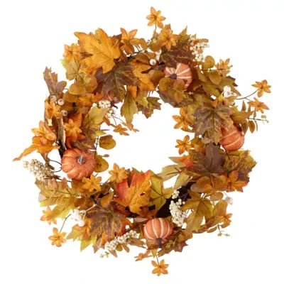 Linden Street 24in Pumpkin And Berry Wreath