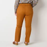 St. John's Bay Womens Mid Rise Straight Leg Jean
