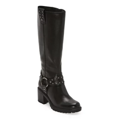 Frye and Co. Womens Adriane Stacked Heel Riding Boots