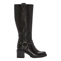 Frye and Co. Womens Adriane Stacked Heel Riding Boots