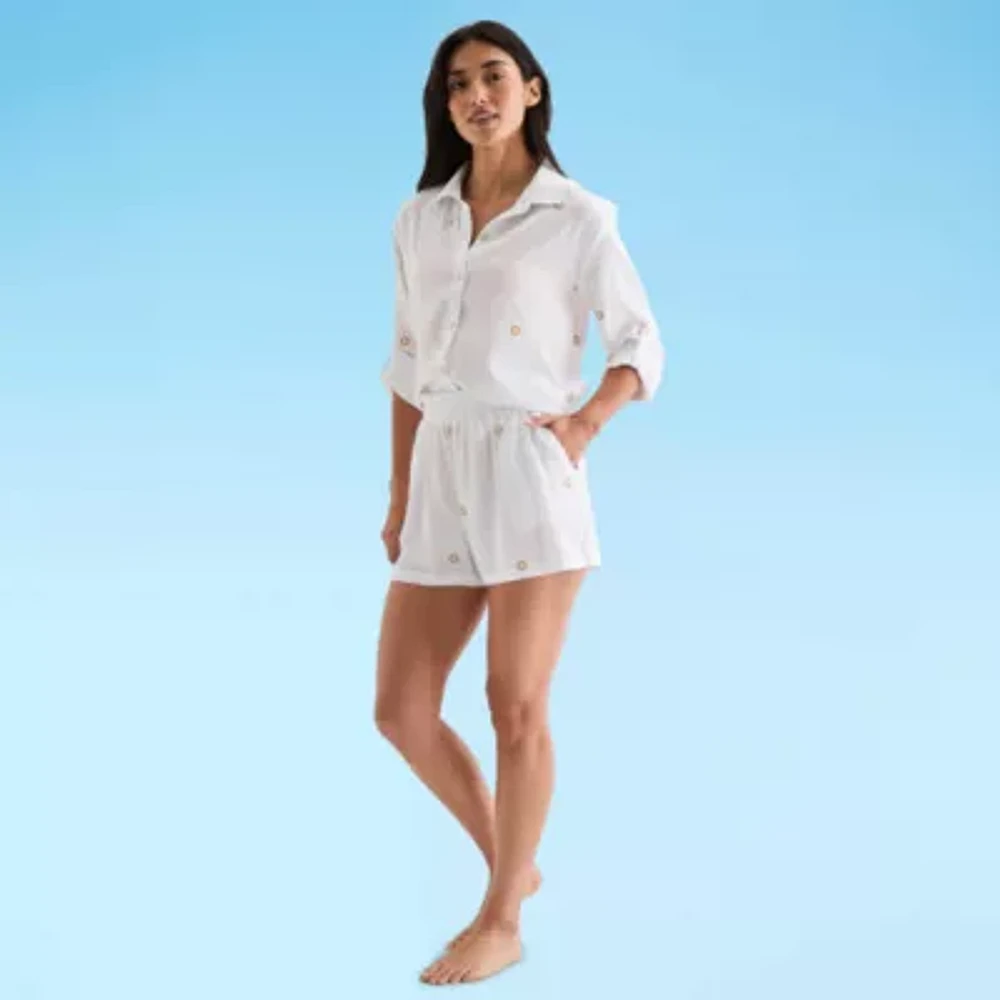 Mynah Dots Swimsuit Cover-Up Shorts