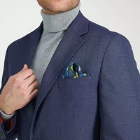 Haggar Tailored Windowpane Mens Stretch Fabric Classic Fit Suit Jacket