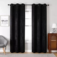 Regal Home Talia Embossed Grommet Top Energy Saving Blackout Set of 2 Curtain Panel