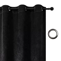 Regal Home Talia Embossed Grommet Top Energy Saving Blackout Set of 2 Curtain Panel