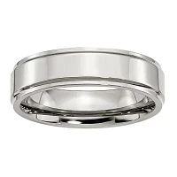 Mens 6mm Stainless Steel Wedding Band