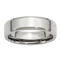 Mens 6mm Stainless Steel Wedding Band