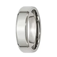 Mens 6mm Stainless Steel Wedding Band