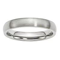 Mens 4mm Stainless Steel Wedding Band