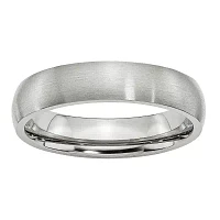 Mens 5mm Stainless Steel Wedding Band