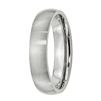 Mens 5mm Stainless Steel Wedding Band