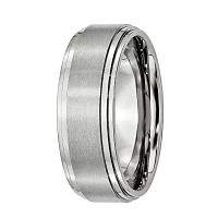 Mens 8Mm Stainless Steel Wedding Band