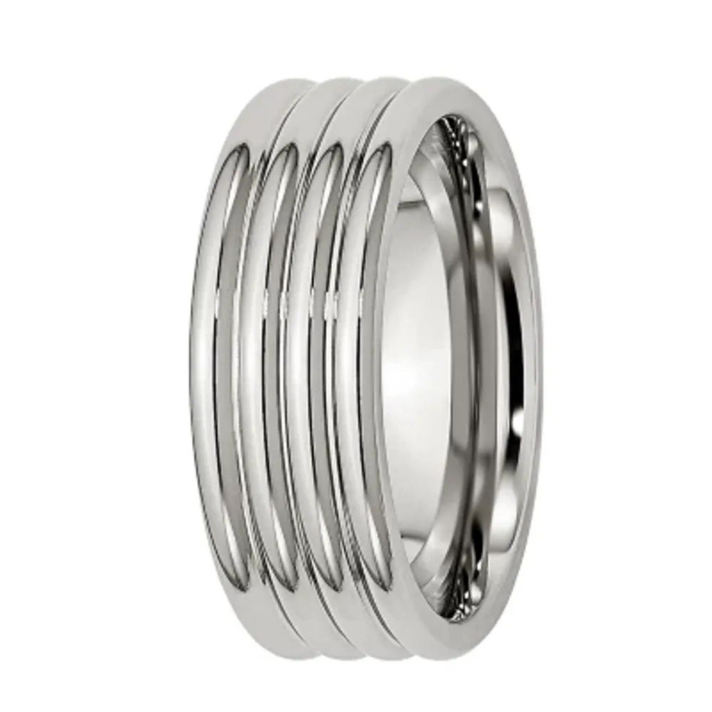 8MM Stainless Steel Wedding Band