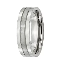Mens 6mm Stainless Steel Wedding Band