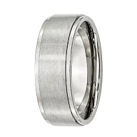 Mens 8mm Stainless Steel Wedding Band
