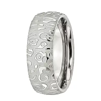 Mens 8Mm Stainless Steel Wedding Band
