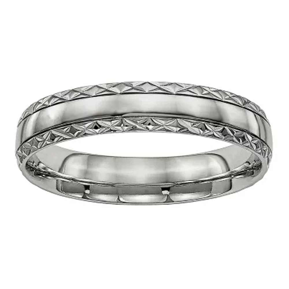 Mens Titanium Wedding Band