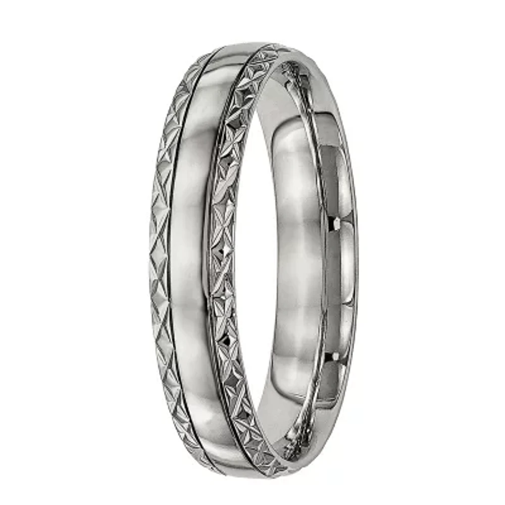 Mens Titanium Wedding Band