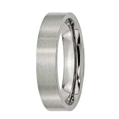 Mens 5mm Titanium Wedding Band