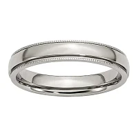 Mens 4Mm Stainless Steel Wedding Band