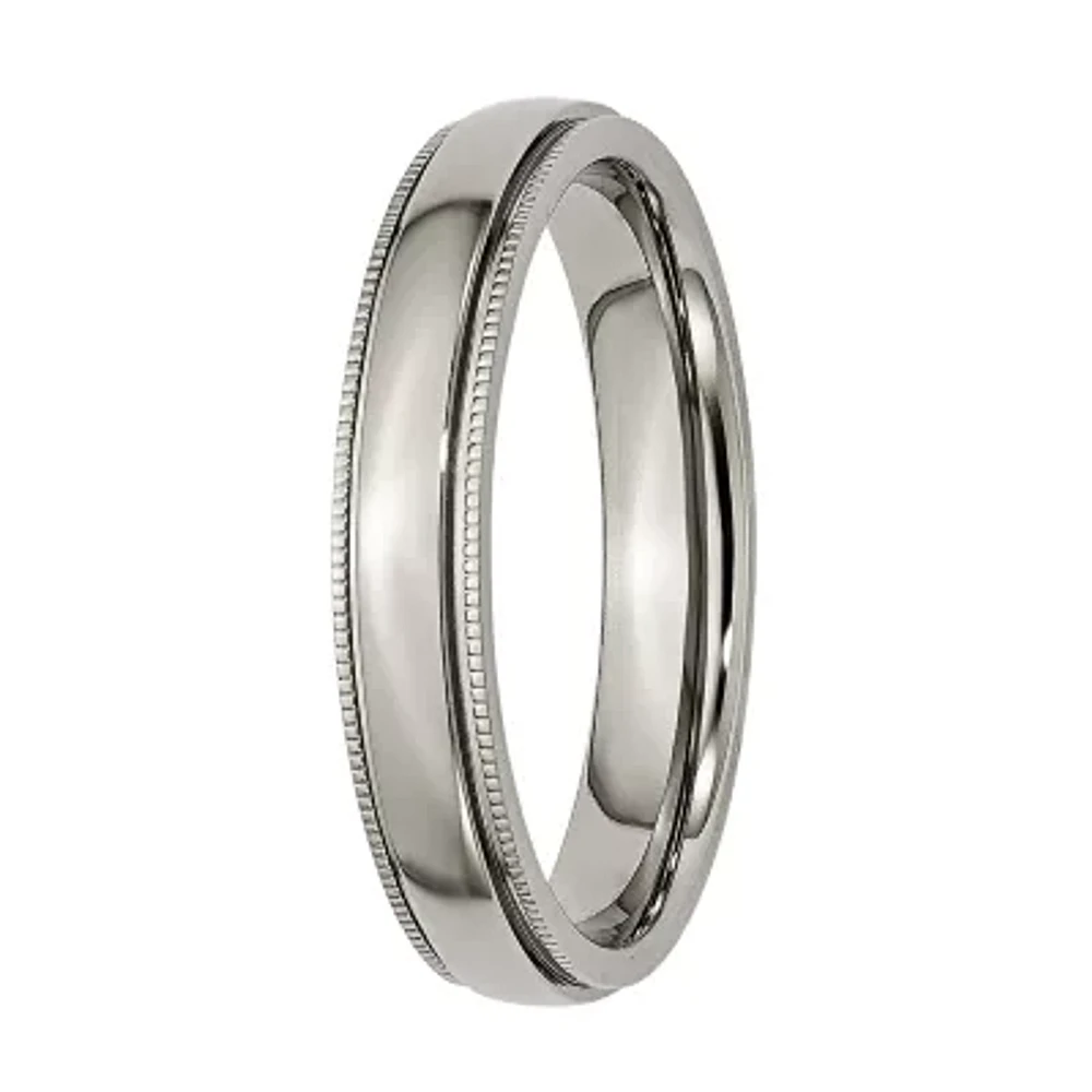 Mens 4mm Titanium Wedding Band