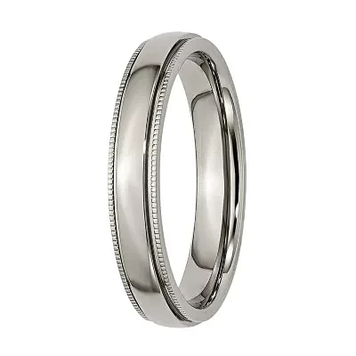 Mens 4mm Titanium Wedding Band