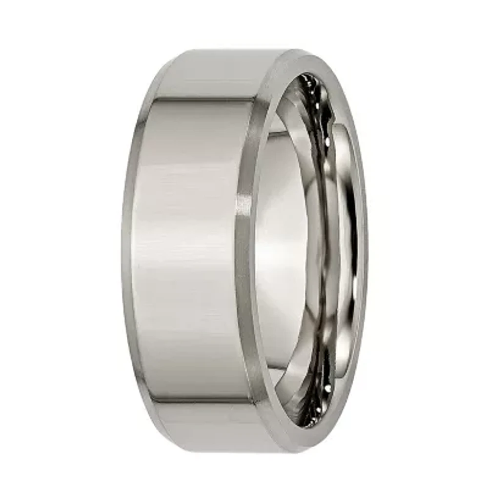 Mens 8mm Titanium Wedding Band