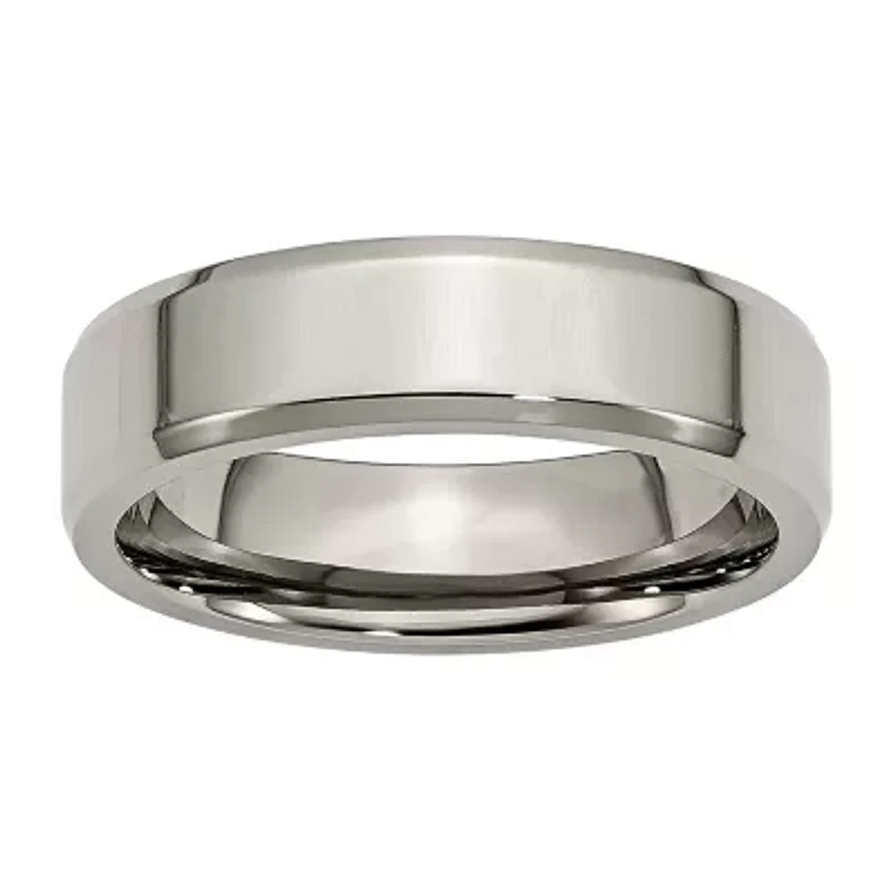 Mens 6mm Titanium Wedding Band