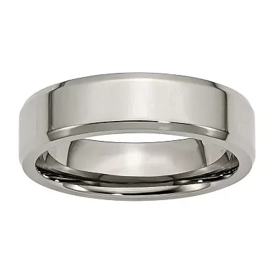 Mens 6mm Titanium Wedding Band