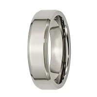 Mens 6mm Titanium Wedding Band