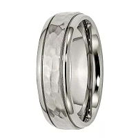 Mens 7mm Titanium Wedding Band