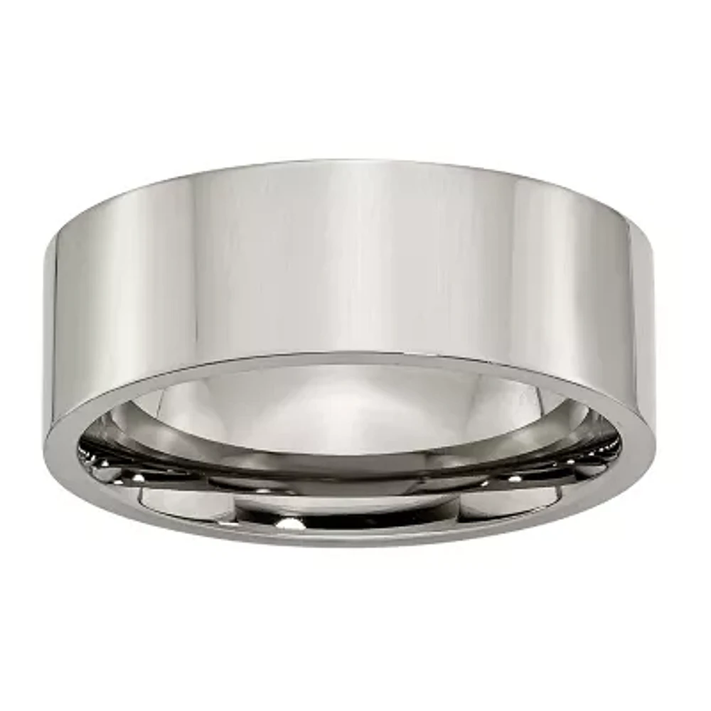 Mens 8mm Titanium Wedding Band
