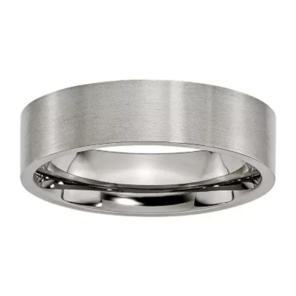 Mens 6mm Titanium Wedding Band